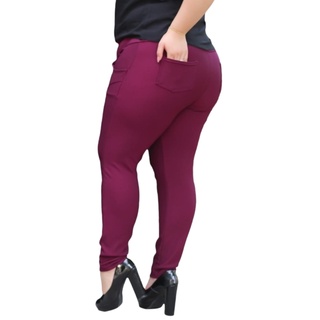 Calça Legging Montaria Gorgurão Cintura Alta Plus Size Bolso