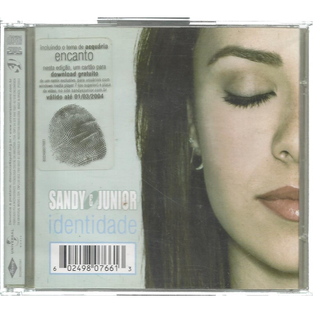 Cd Sandy E Junior Identidade Shopee Brasil