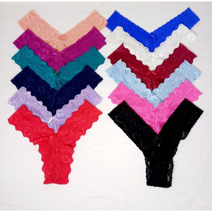 Kit Calcinha Tanga Renda Fio Dental Atacado Lingerie Sexy Shopee Brasil