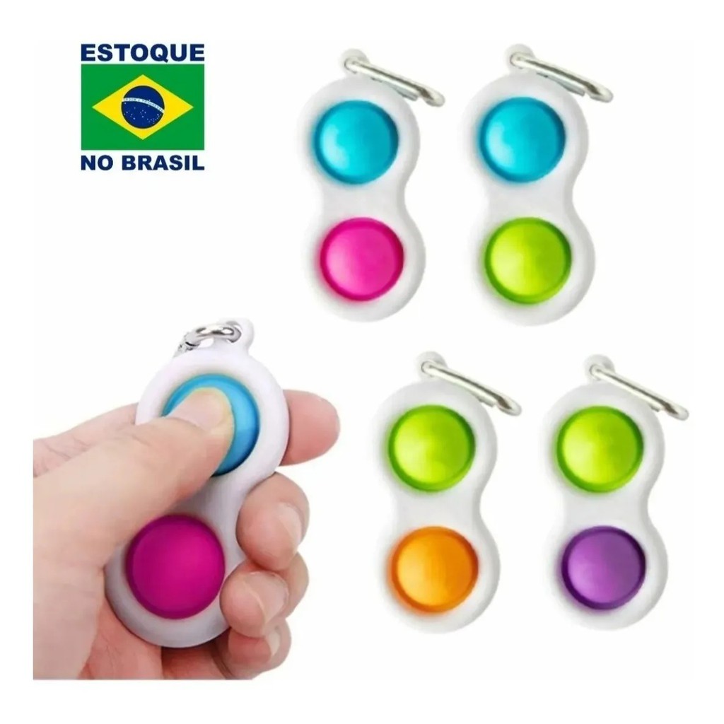 Chaveiro Brinquedo Simple Dimple Anti Stress Fidget Toy Pop It Tik Tok