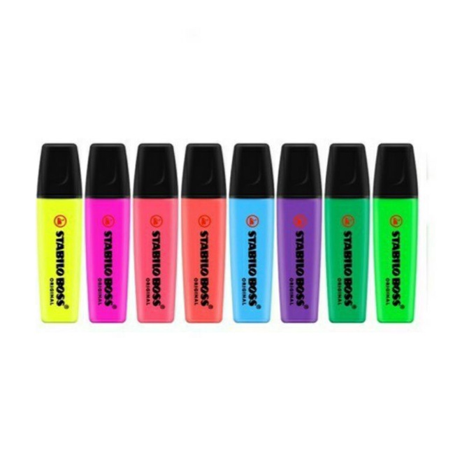 Marca Texto STABILO BOSS Neon C 8 Cores Shopee Brasil