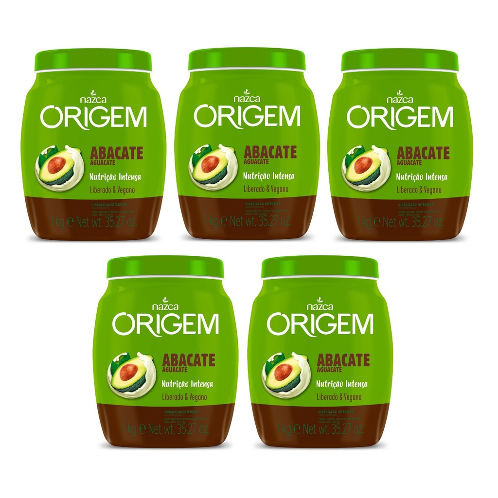 Kit 5 Creme Hidratante Origem Abacate Aguacate Nazca 1kg Shopee