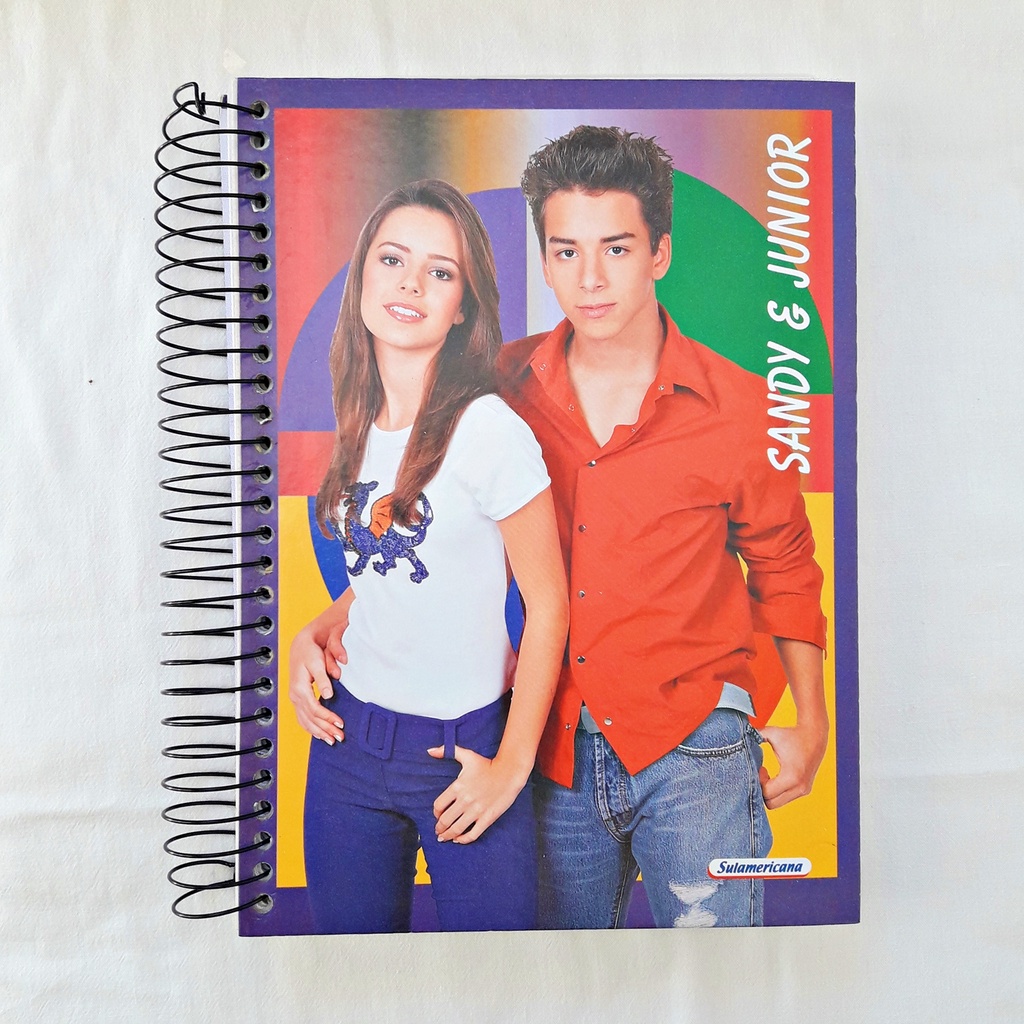 Caderno Sandy E Junior Oficial Sulamericana Modelo Dupla