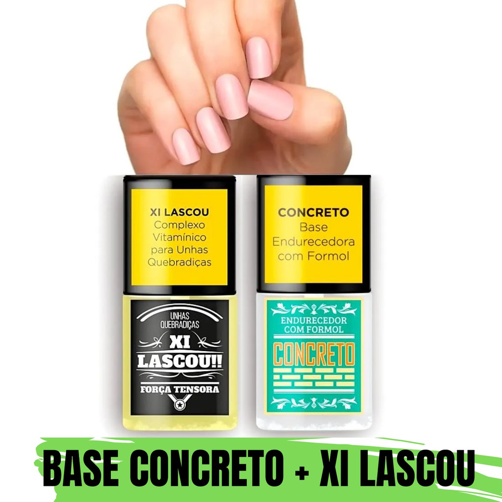 Base Top Beauty Fortalecedora De Unha Concreto Xi Lascou Original