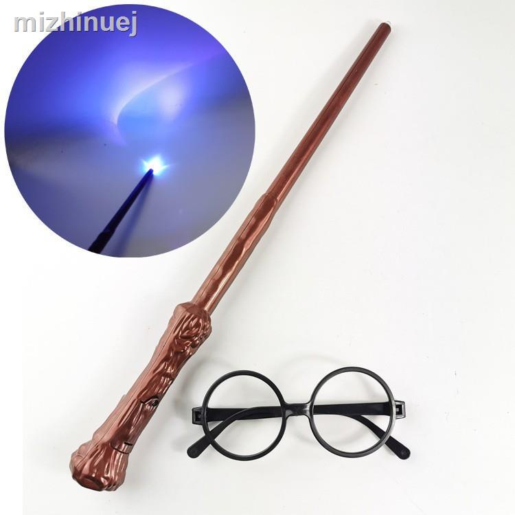 Nova Luz Brinquedos Eletrônicos Óculos Varinha Mágica Harry Potter Brilhante Som Varinha Crianças Cosplay Halloween Adereços Presentes