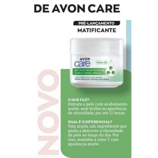 Creme Facial Hidratante Avon Care Matificante G Shopee Brasil