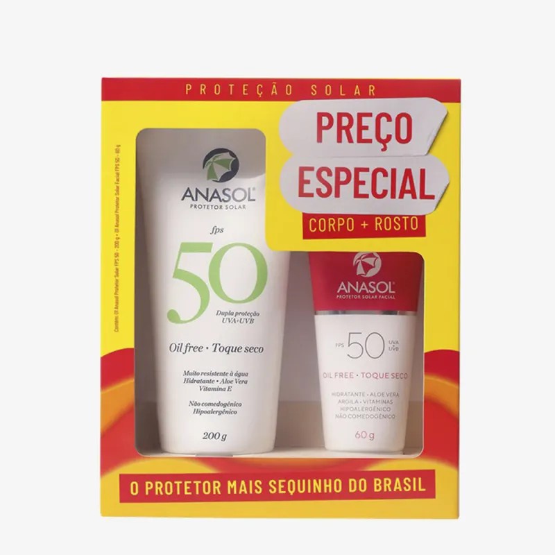 Kit Anasol Super Especial Fps Protetor Solar Facial Corporal