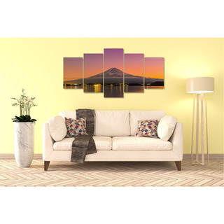 Quadro Decorativo Por Do Sol Monte Fuji Japao Paisagem Kit Shopee Brasil