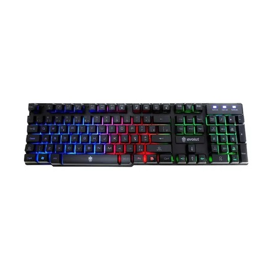 Teclado Semi Mecanico Gamer Pc Usb Computador Abnt Luminoso Shopee