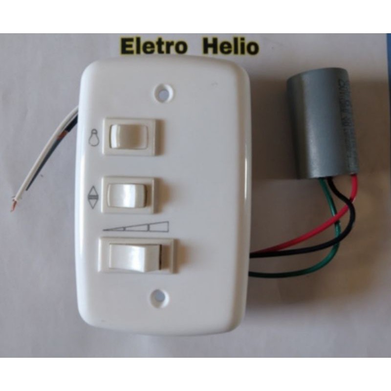 Chave Controle De Velocidade Dimmer Para Ventilador De Teto Capacitor