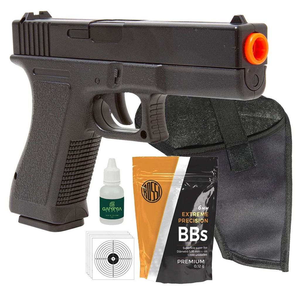 Pistola De Airsoft Spring Vigor Gk V Mm Coldre Bbs Shopee Brasil