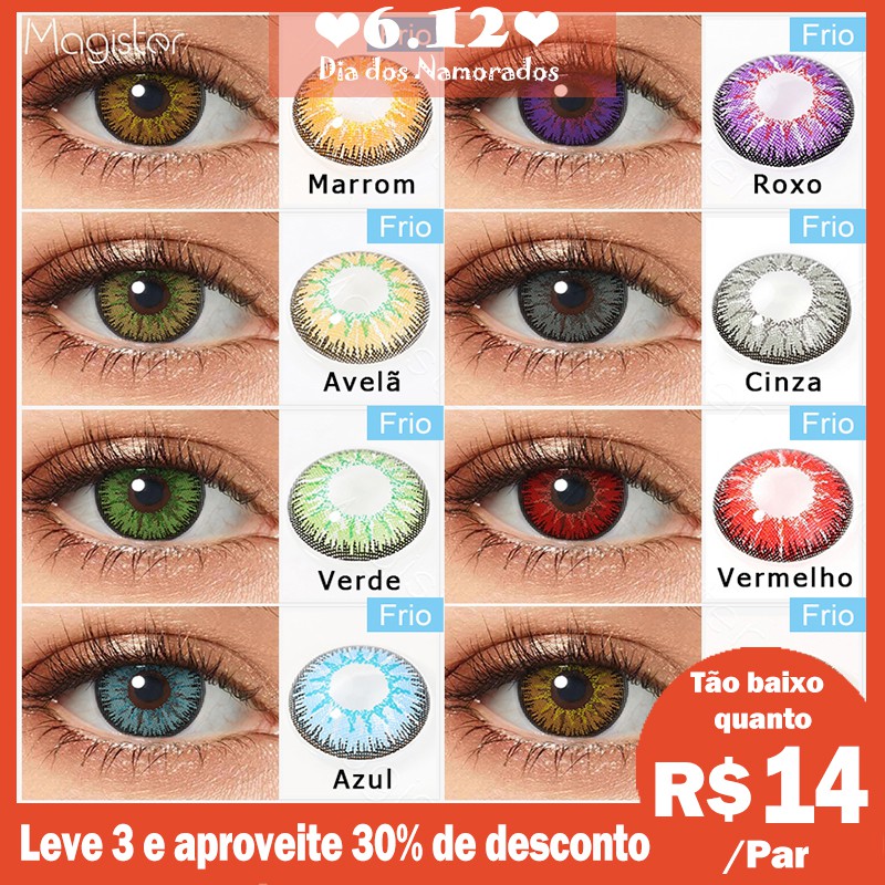 Magister Hidrocor Par Brilho Lentes De Contato Colorida Olhos Natural