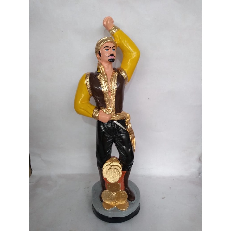 Imagem Cigano Do Ouro Amarelo Escultura Gesso Cm Shopee Brasil