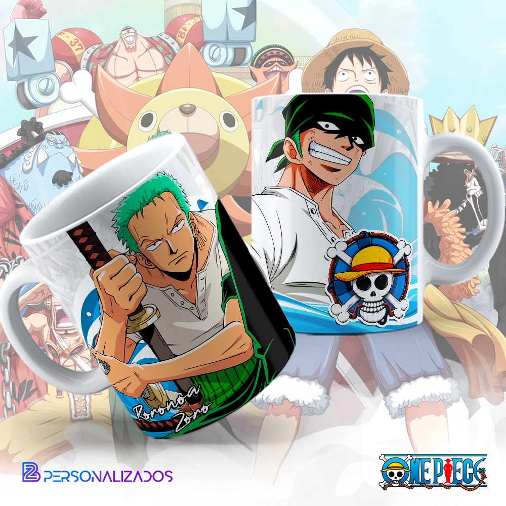 Caneca One Piece Zoro Caneca Personalizada Porcelana Ml