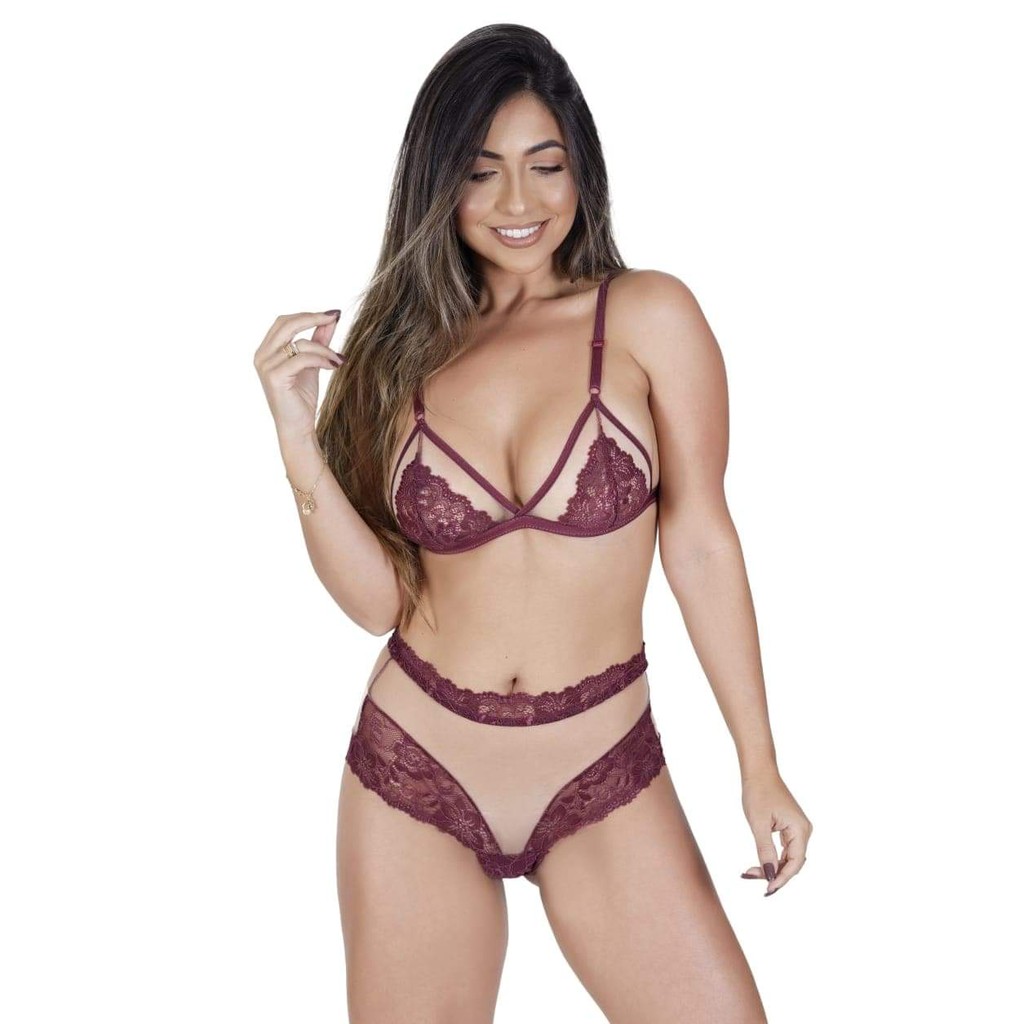 Conjunto Lacradora Lingerie Sexy Shopee Brasil