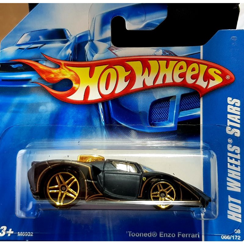 Carrinho Miniatura Hot Wheels Tooned Enzo Ferrari Preta E Dourada