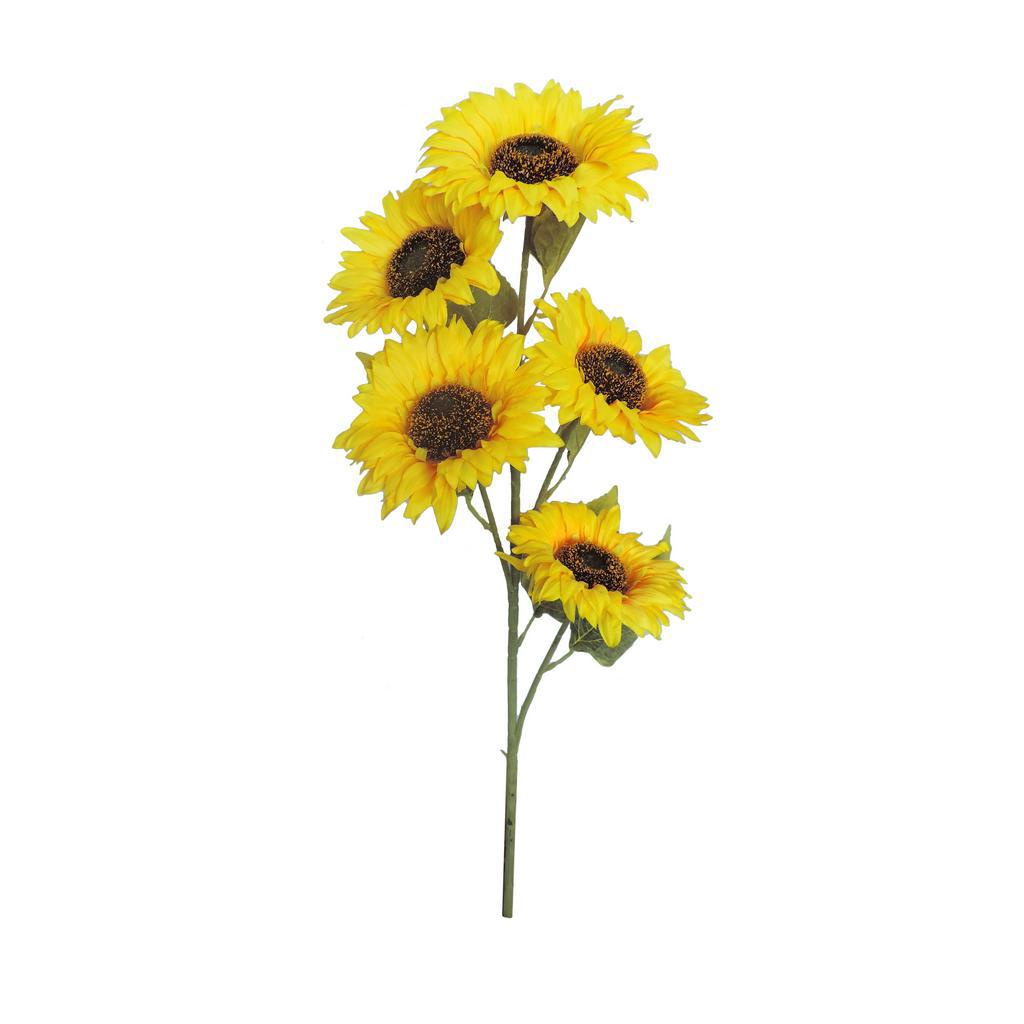 Haste Flor Artificial Girassol Galho Alto X5 1 Metro Shopee Brasil