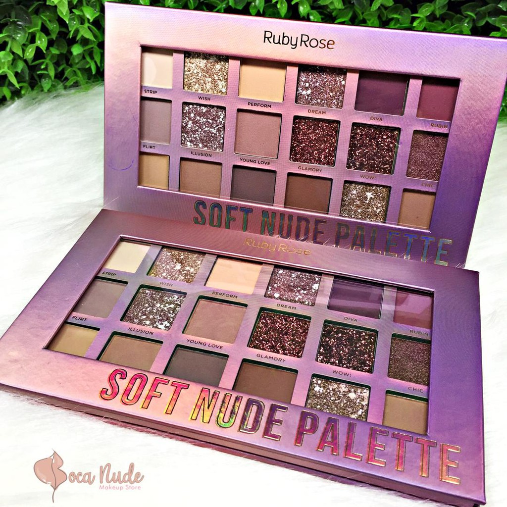 Paleta De Sombras Soft Nude Ruby Rose Shopee Brasil