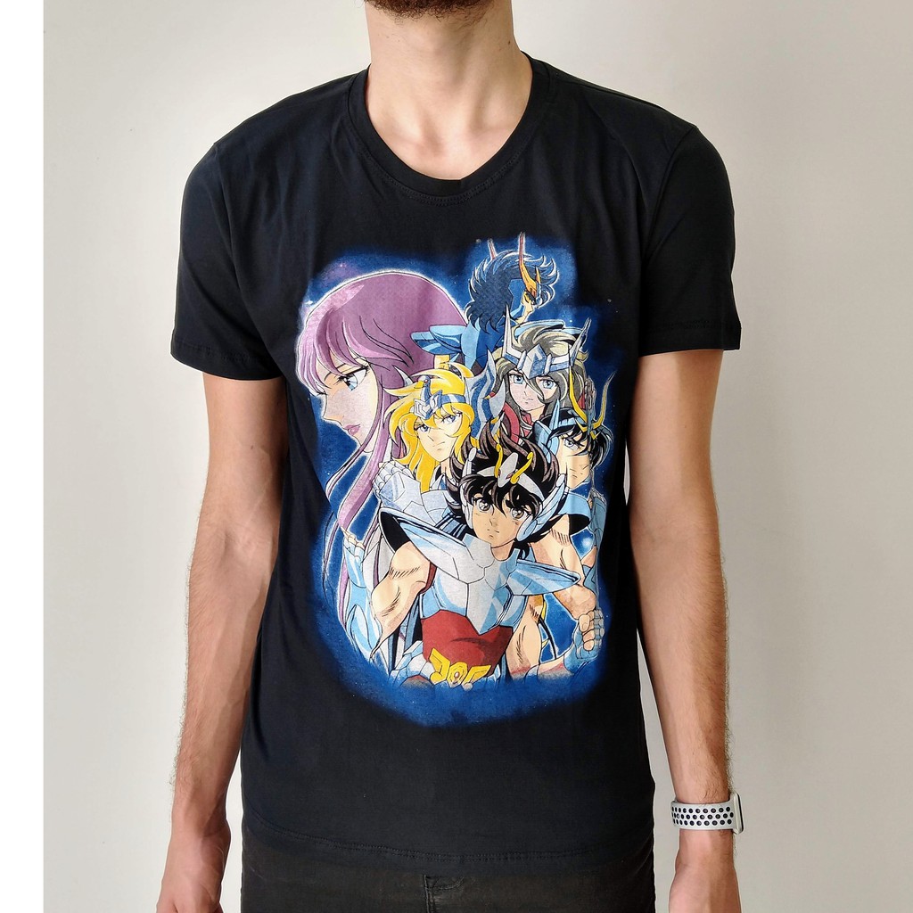 Camiseta Camisa Os Cavaleiros do Zodíaco Mangá Anime Otaku Unissex