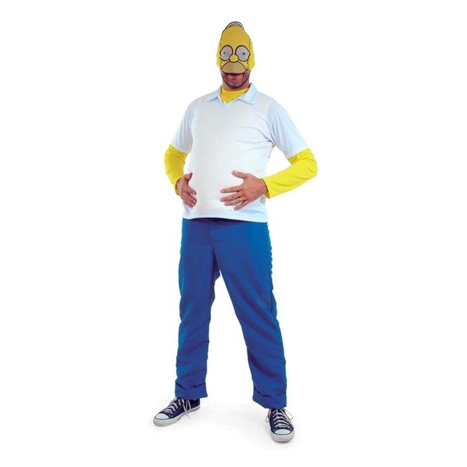 Fantasia Os Simpsons Adulto De Luxo Homer Simpons Barriga Shopee