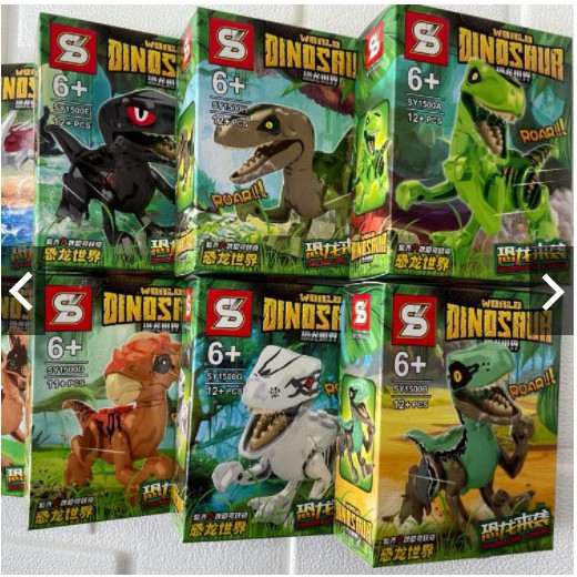 Dinossauro Jurassic World Estilo LEGO De Montar Brinquedo De Dinossauro