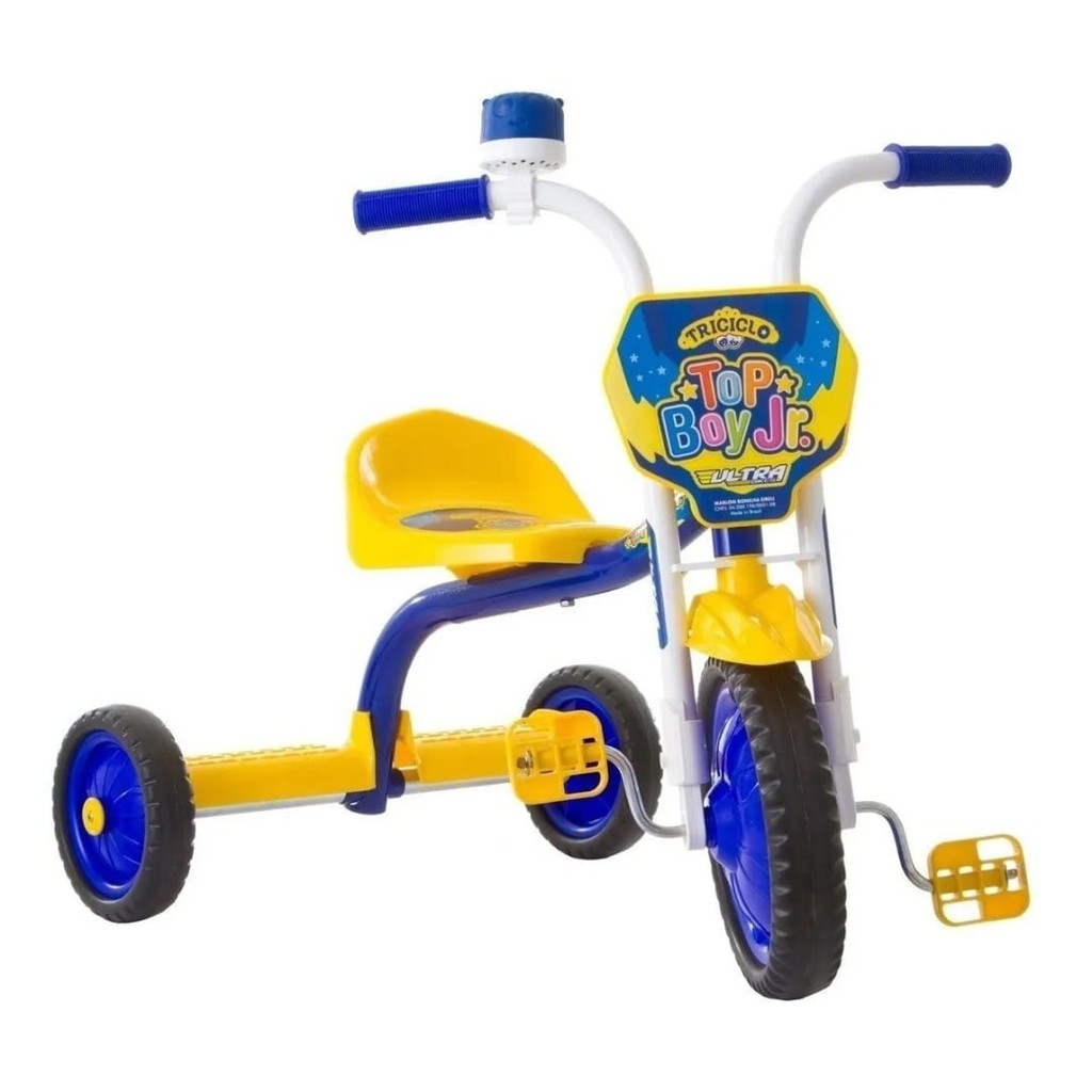 Triciclo Infantil Menino Top boy Ultra Masculino azul/amarelo