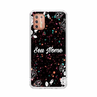 Capa De Celular Capinha Moto G9 Plus Personalizada Flores Universo