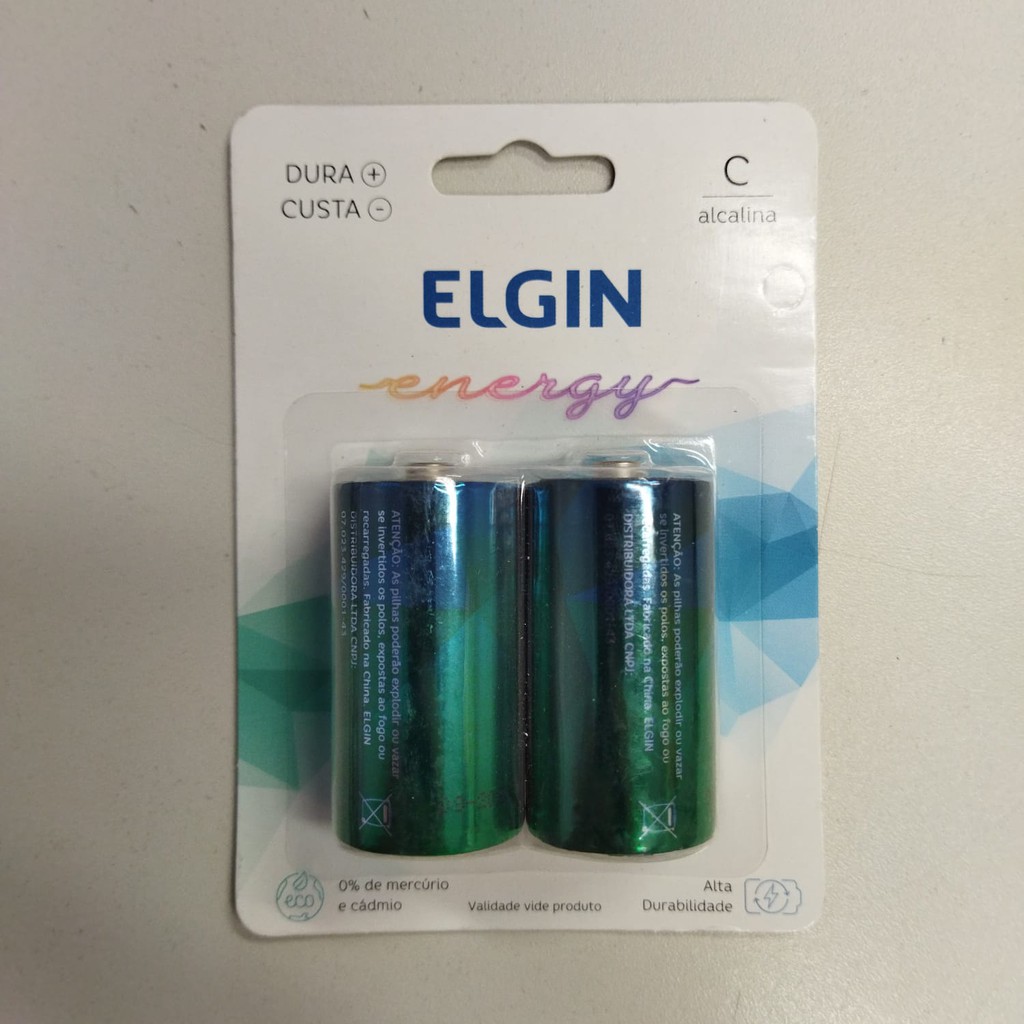 Bateria Alcalina Tipo C Elgin Energy Lr V Shopee Brasil