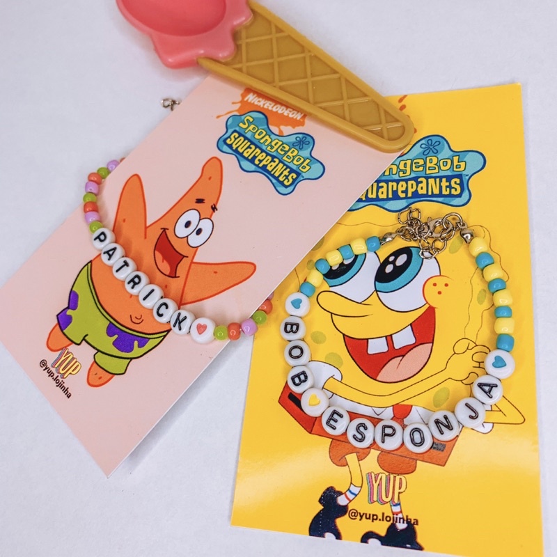 Kit Pulseira Da Amizade Bob Sponja E Patrick Shopee Brasil