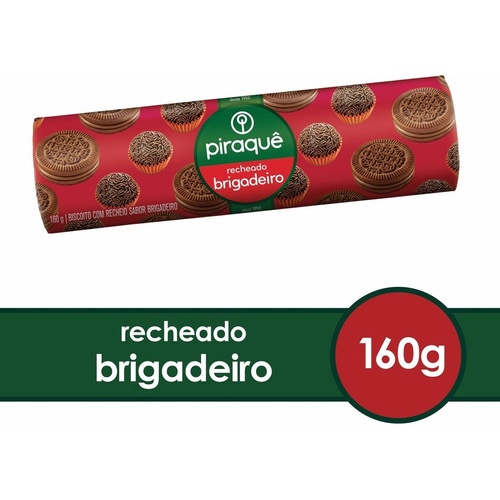 Biscoito Recheado Brigadeiro Piraque 160g Shopee Brasil