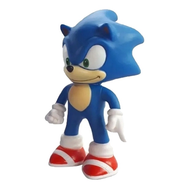 Boneco Sonic Tails Cm Azul Sega Vinil Cartela Pronta Entrega