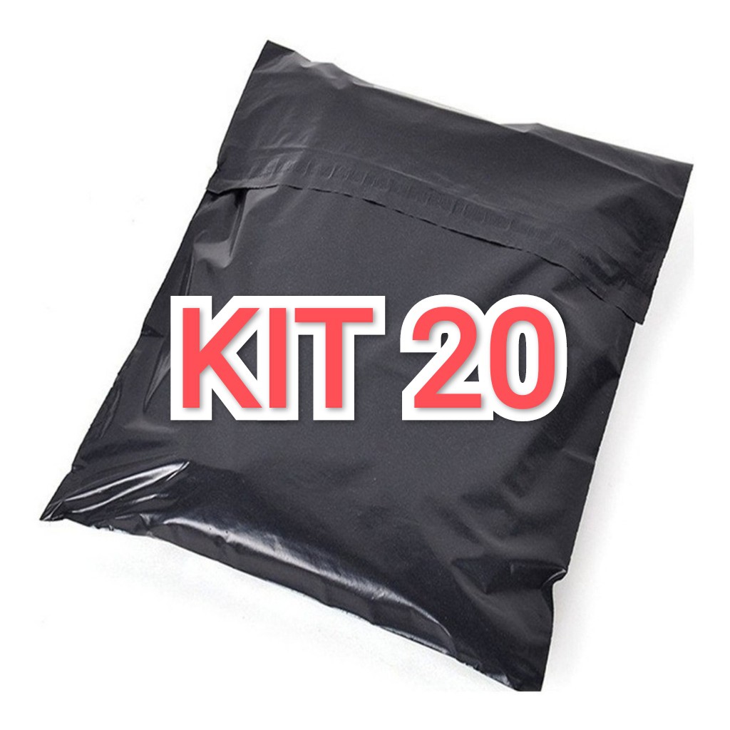 KIT 20 SACOS 15x20 ENVELOPE CINZA LACRE ADESIVO Segurança Saco