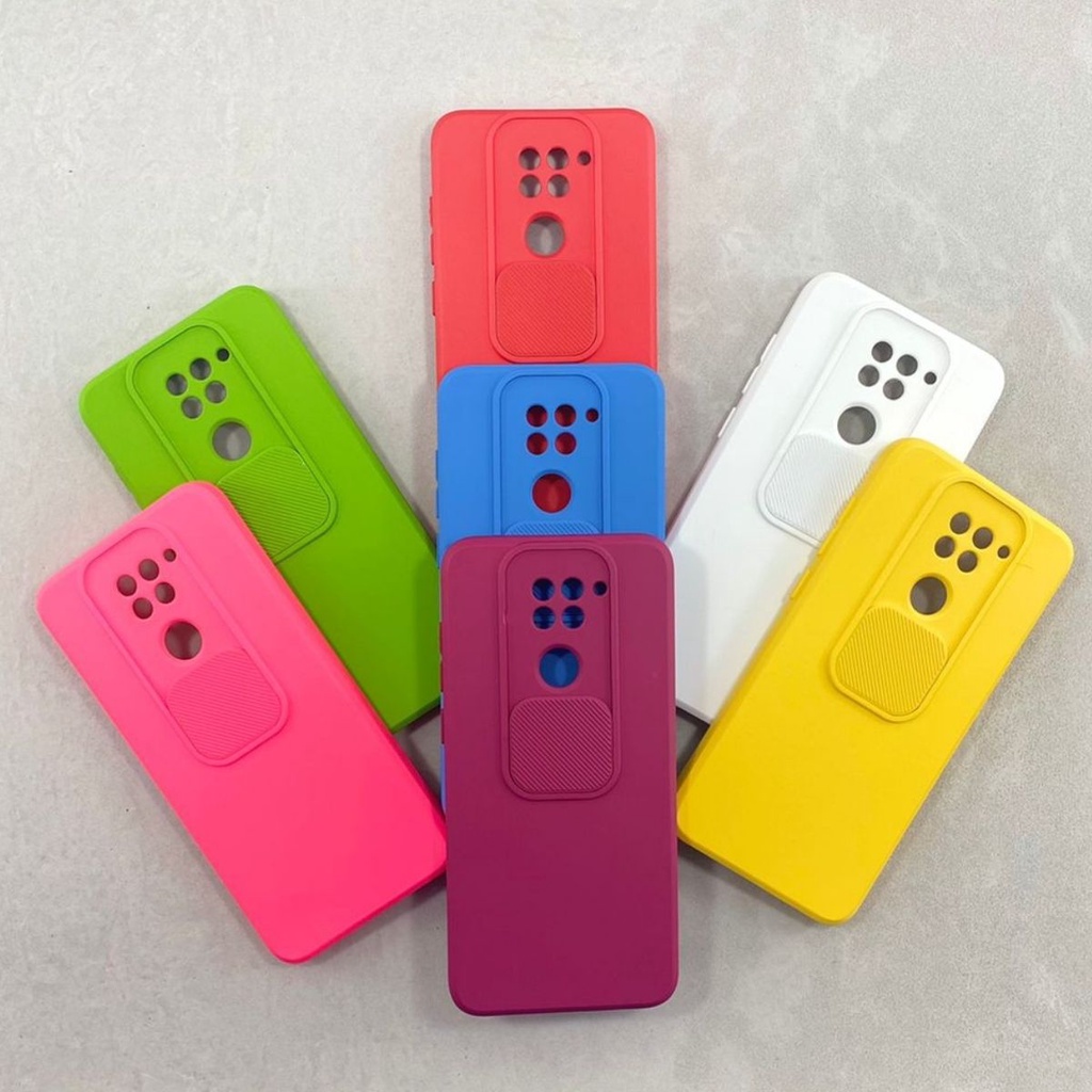 Capa Xiaomi Redmi Note 9 Slide Cam Protege Esconde Câmera Silicone