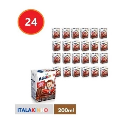 Kit 24 Achocolatado Líquido Italakinho 200ml Italac Chocolate Shopee