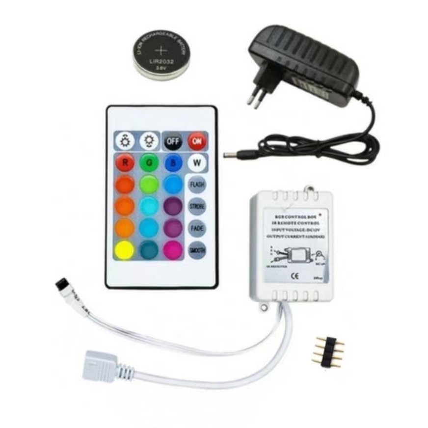 Kit Controle E Fonte V A Bivolt Fita Led Rgb Shopee Brasil