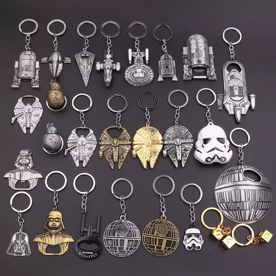 Chaveiros Star Wars Metal Para Colecionadores Nave Falcon Darth Vader