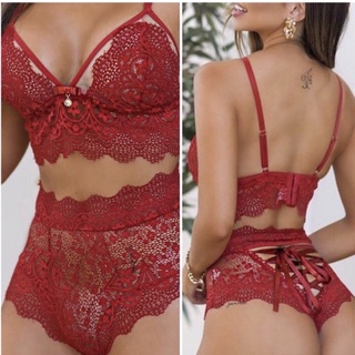 Conjunto Lacradora Lingerie Sexy Calcinha Lacradora Fita Top De