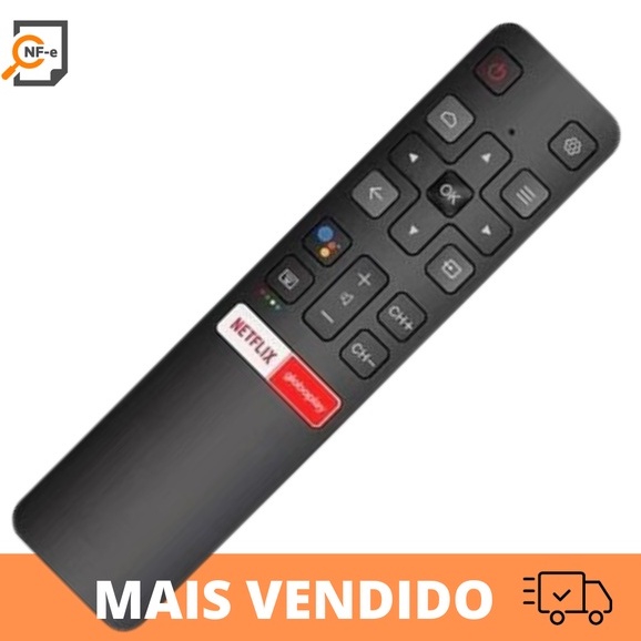 Controle Remoto Tcl Smart Android Netflix Globoplay 65c6us Shopee Brasil