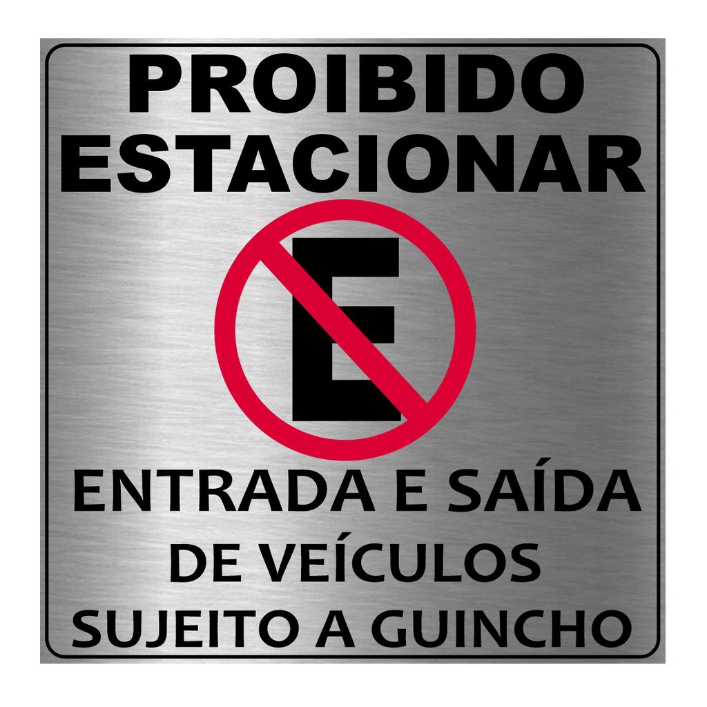 Placa Proibido Estacionar Garagem Placa Grande Em Pvc 40x40cm Shopee