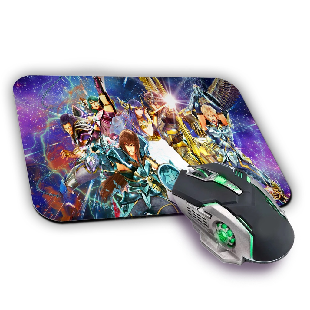 Mousepad Premium Saint Seiya Cavaleiros do Zodíaco Anime 22x18cm