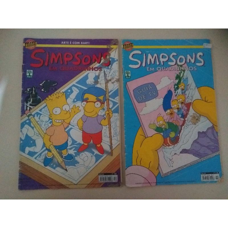 HQ Os Simpsons Em Quadrinhos Editora Abril Shopee Brasil