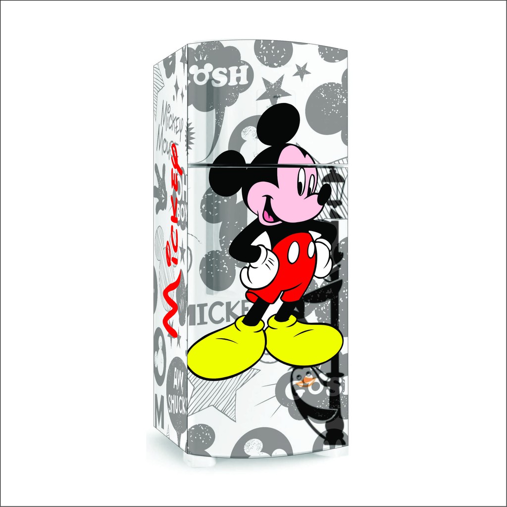 Adesivo Plotagem De Freezer E Geladeira Mickey Mouse Disney Desenho