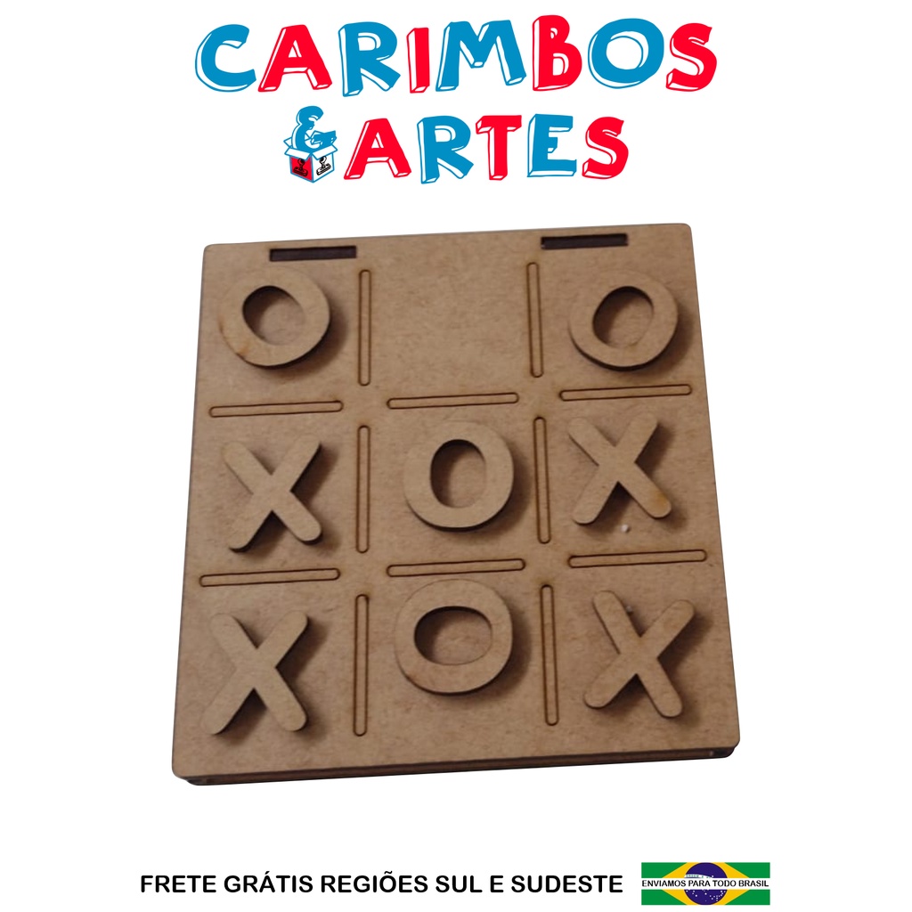 Jogo Da Velha Em Mdf Cm Tabuleiro Brinquedo Presente Lembrancinha