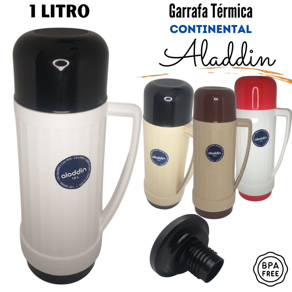 Garrafa Térmica Aladdin Continental 1 0 Litro Rosca Cores Sortidas