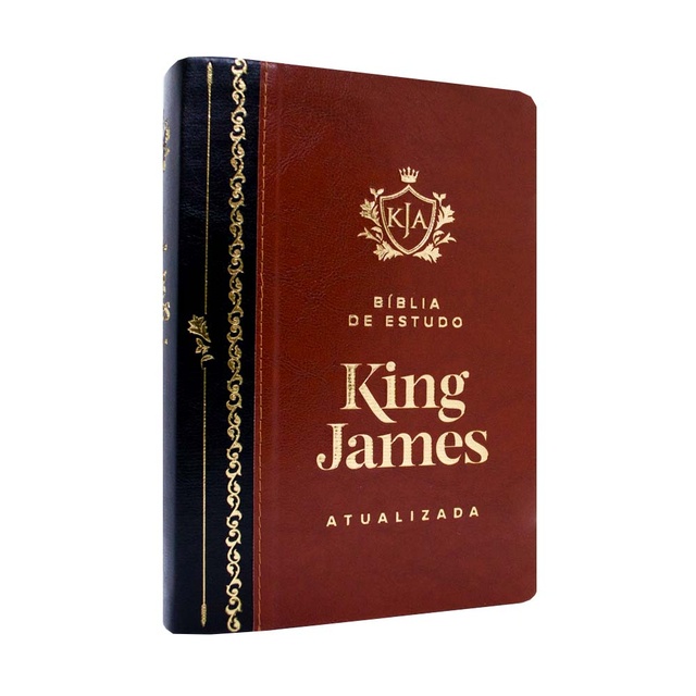 Bíblia King James Atualizada Kja Estudo Letra Grande Marrom Shopee Brasil