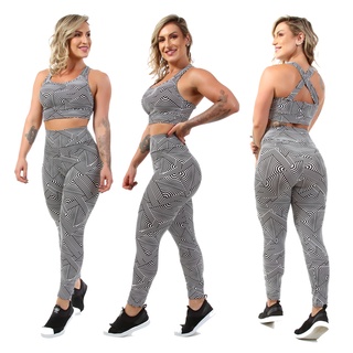 Conjunto Cal A Legging E Top Fitness Roupas Femininas Para Academia