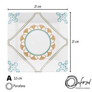 Prato Fundo Quadrado Porcelana X Cm Para Massas Caldos Sopa