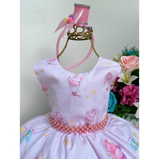 Vestido Circo Rosa Luxo Festa Infantil Shopee Brasil