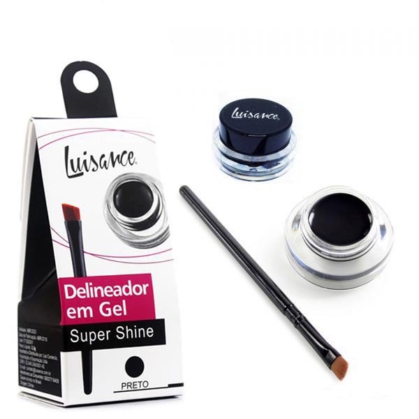 Delineador Em Gel Preto Super Shine L1023 Luisance Shopee Brasil