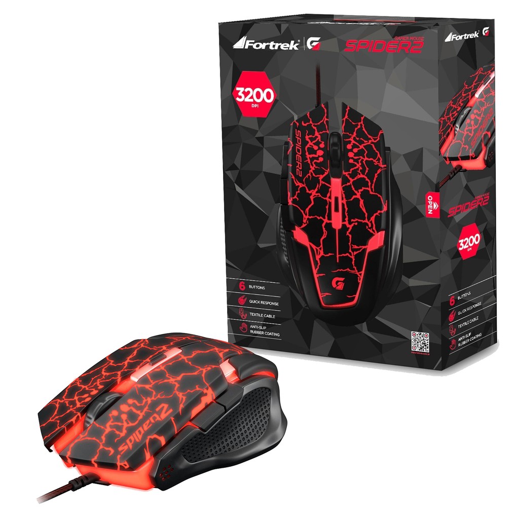 Mouse Gamer Custo Beneficio Spider Led Red 3200dpi Fortrek Shopee Brasil